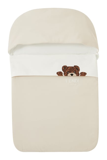 Kids Bear Logo-Print Cotton Sleeping Bag