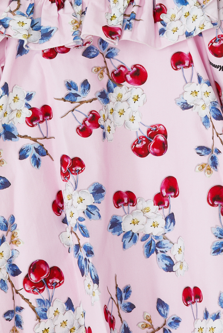 Cherry-Print Smock Dress