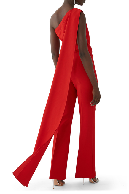 Asymmetric Crepe Jumpsuit