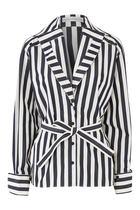 Reveal Belted Striped Shirt