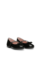 Kids Patent Leather Ballet Flats with Bow