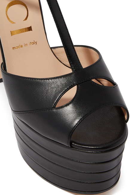 Buy Gucci Angel Leather Platform Sandals for Womens | Bloomingdale's UAE