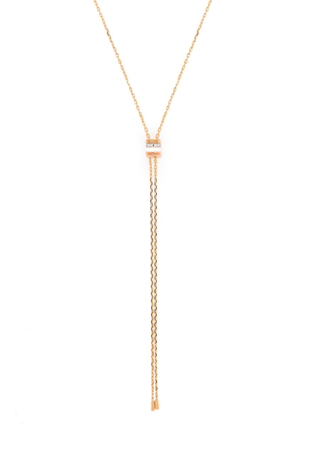 Quatre White Edition Necklace, set with Diamonds