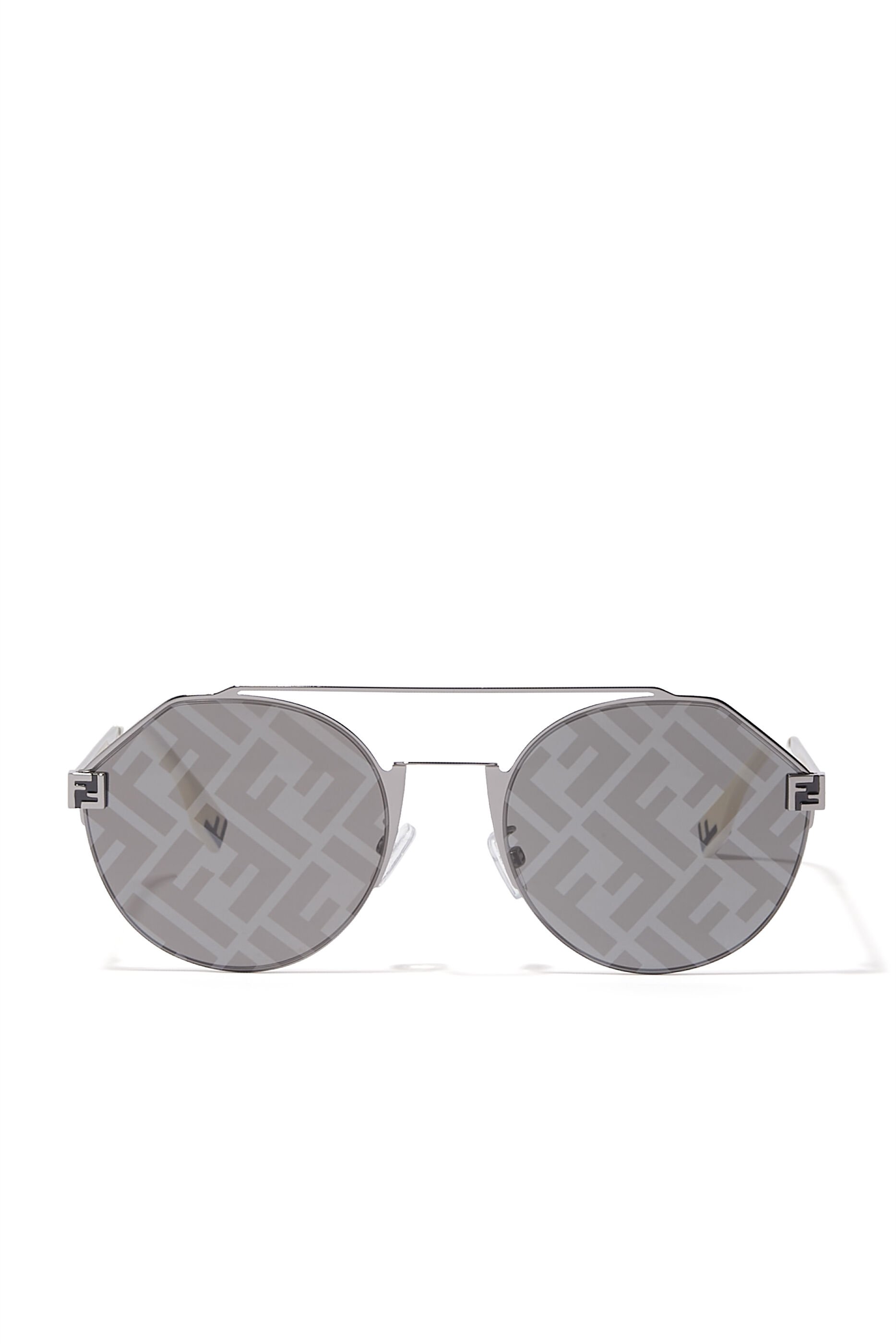 Fendi Men's Monogram-Lens Round Sunglasses - Bergdorf Goodman