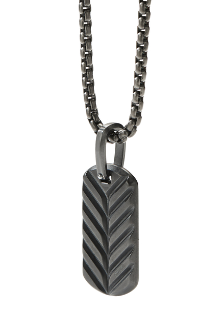 Chevron Tag, Titanium