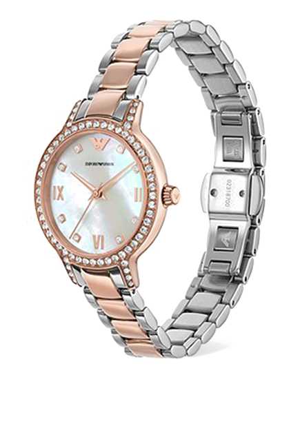 Cleo Stone Set 32mm Stainless Steel Watch