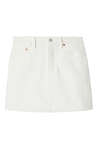 Jacquard Mini Denim Skirt