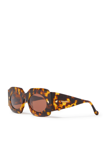 Cathi Bio-Plastic Square-Frame Sunglasses