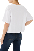 Logo Print Cropped T-Shirt