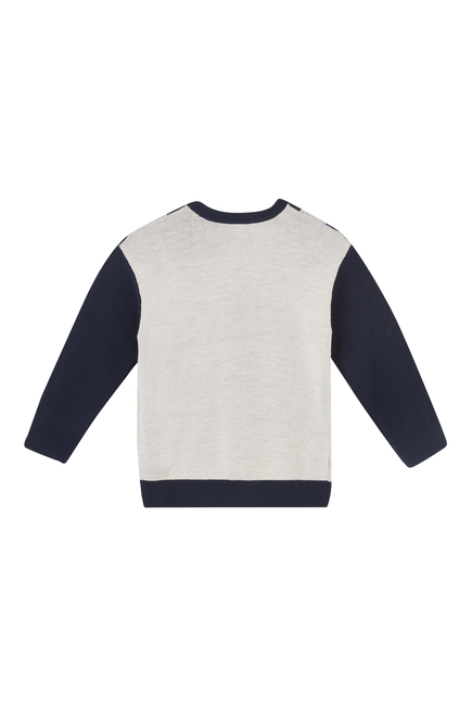 Intarsia Knit Logo Sweater