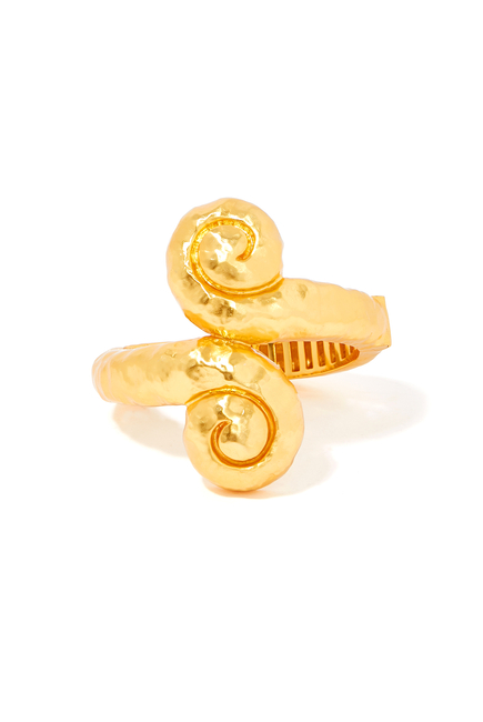 Leela Cuff, 24k Gold-Plated Brass