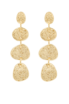 Eclipse Earrings, Gold-Plated Brass