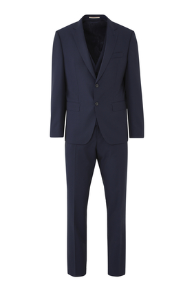 Three-Piece Slim-Fit Wool Suit