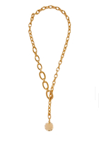 Large Sphere Chain Lariat Necklace