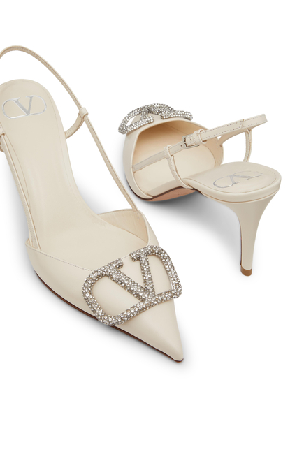 Valentino Garavani VLogo Signature 80 Slingback Pumps