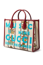 Gucci 100 Small Tote Bag in Ivory Jacquard
