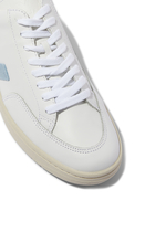 V-12 Suede-Trimmed Leather Sneakers