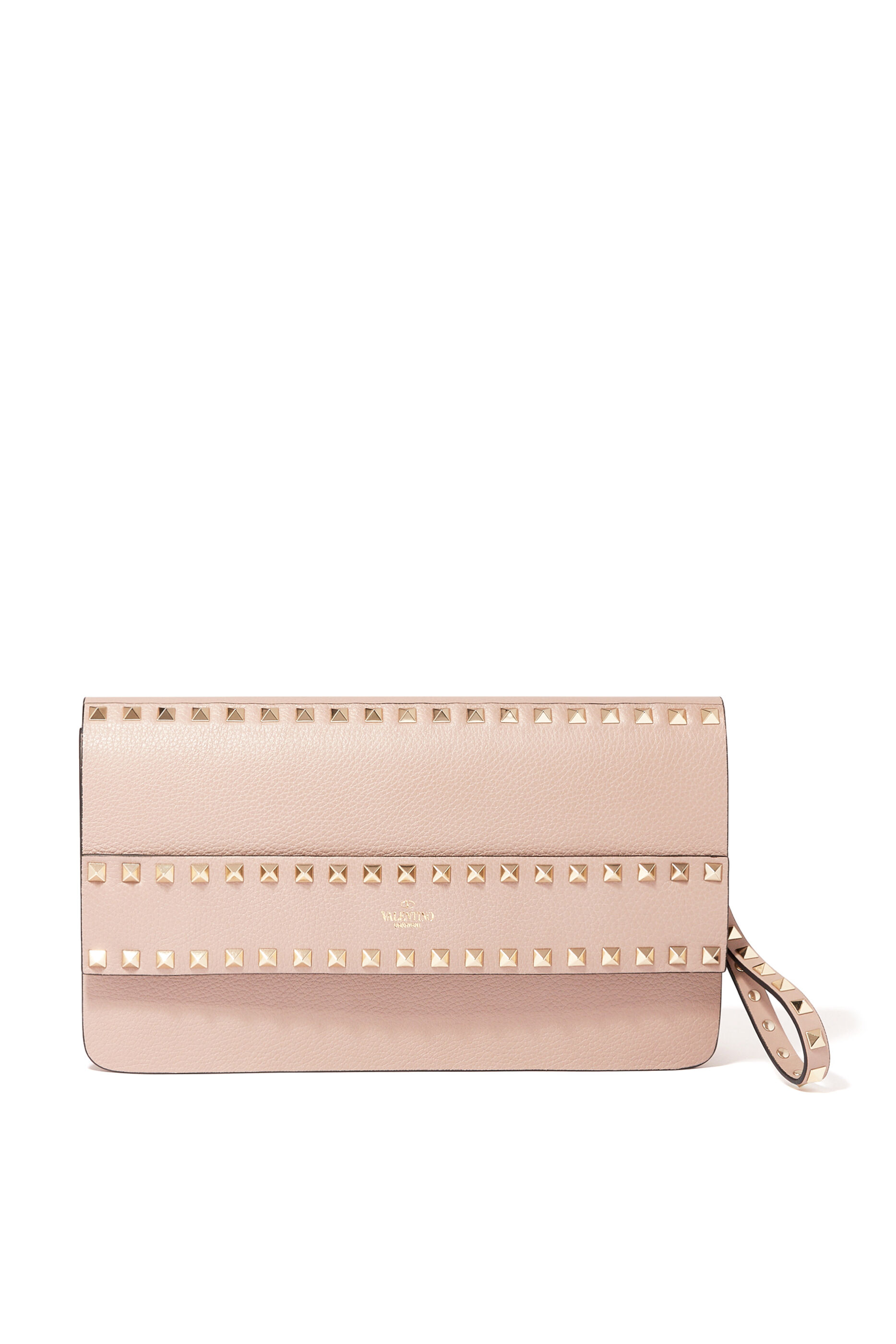 valentino rockstud wristlet clutch