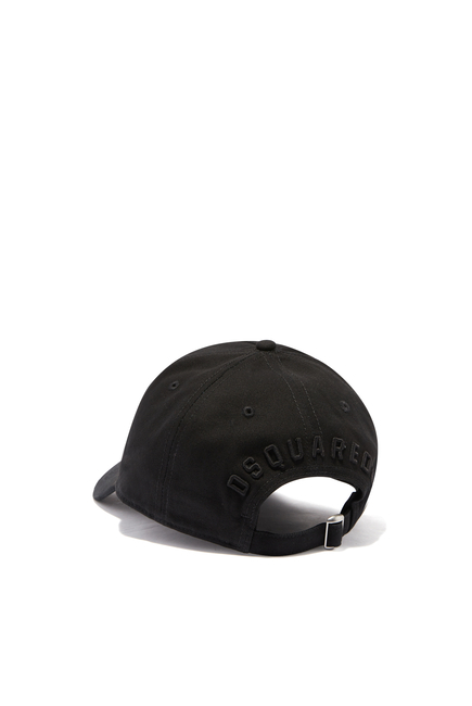 ICON EMBROIDERED CAP:BLK:One Size