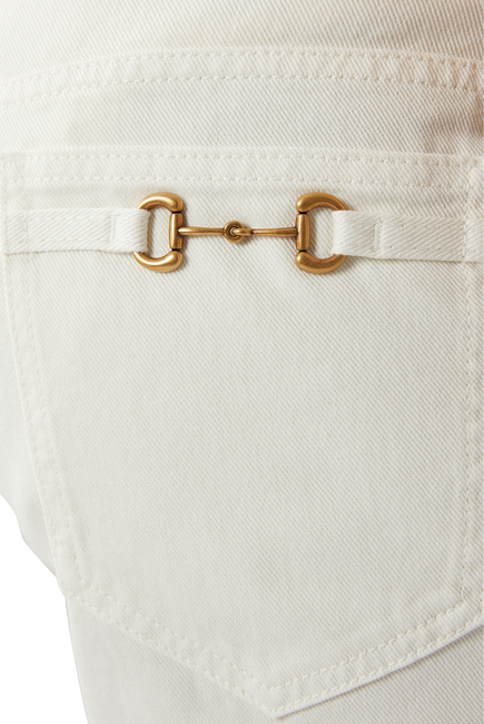 Horsebit-Detail Denim Jeans