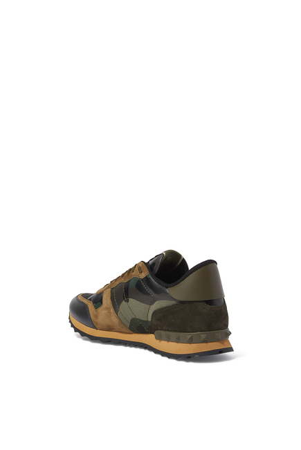 Valentino Garavani Camouflage Rock Runner Sneakers