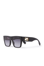 Square Frame Baguette Sunglasses