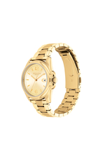 Greyson Gold-Tone IP Watch with Gold-Tone Sunray Dial, 36mm