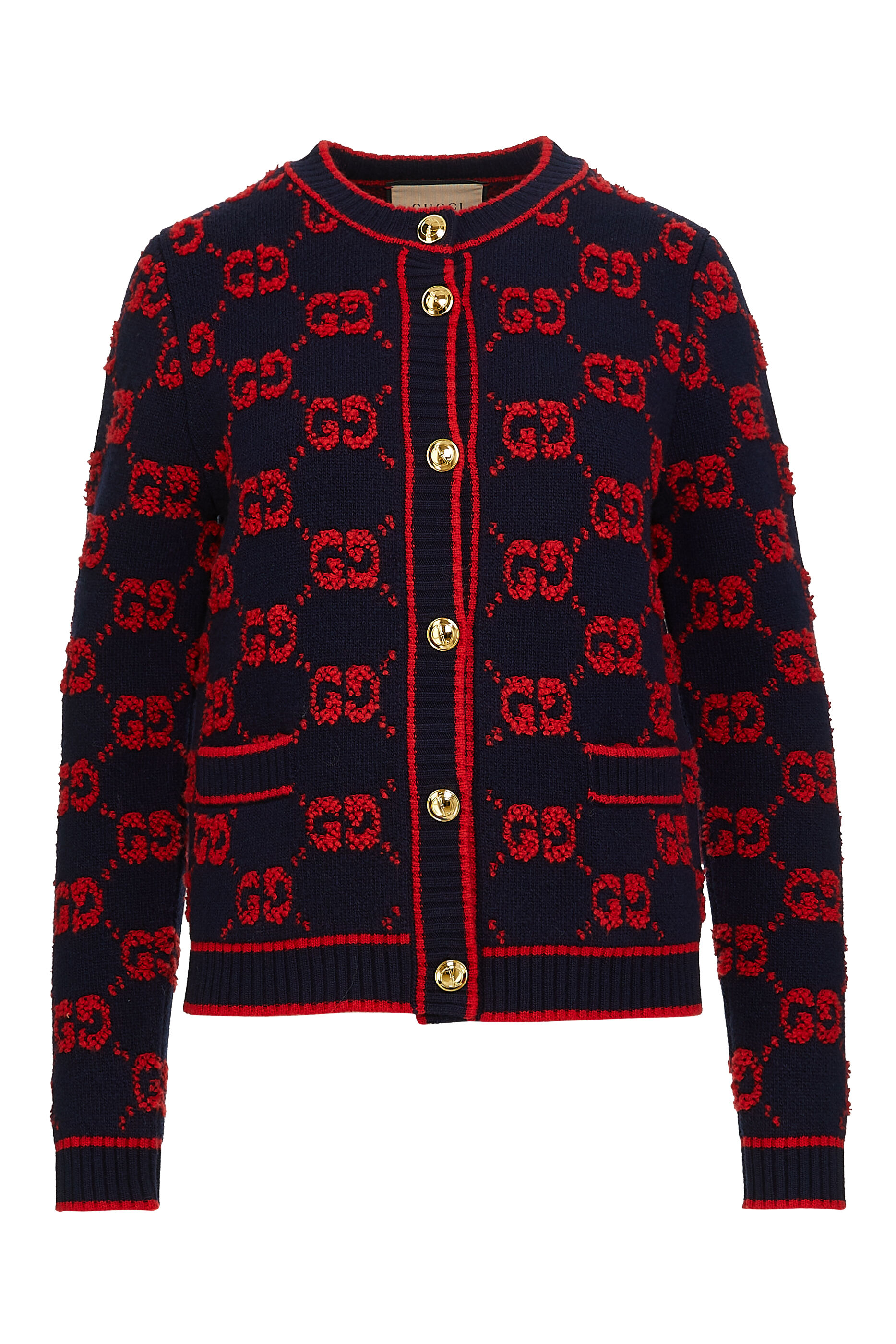 Jacquard discount cardigan gucci