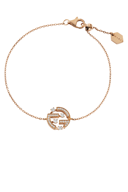 Avenues Chain Bracelet, 18k Rose Gold with Diamonds