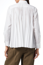 Cotton Poplin Pleated Shirt