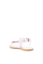 Kids Metallic Bow Sandals