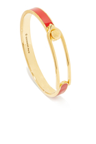 Boucle Bracelet, 24k Gold-Plated Brass & Enamel