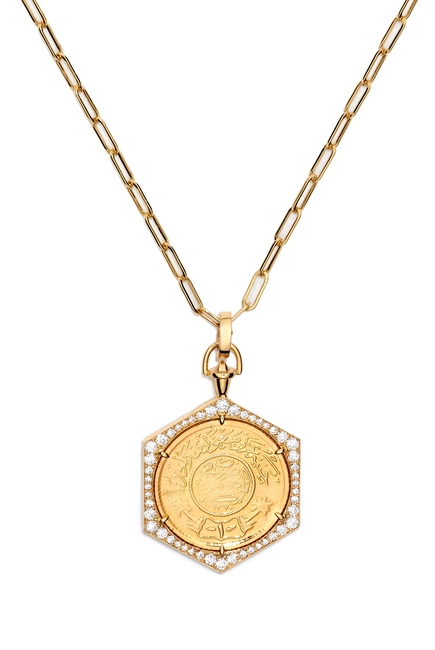 Ginea Necklace, 22K Yellow Gold & Diamonds