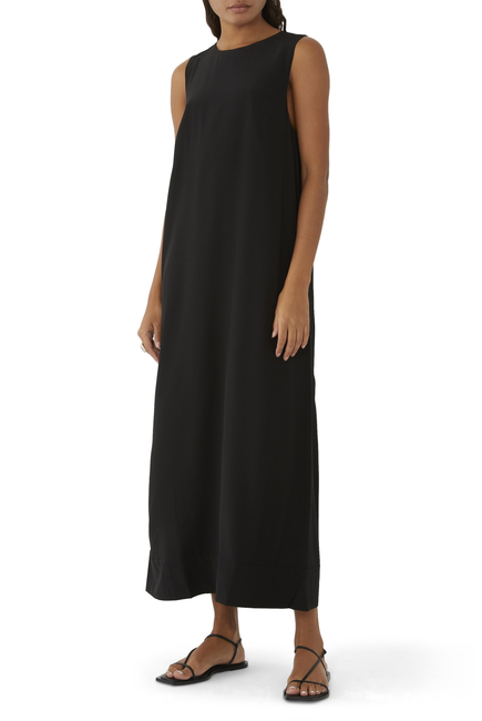 Shift Silk Midi Dress