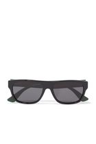 Rectangular-frame Acetate Sunglasses