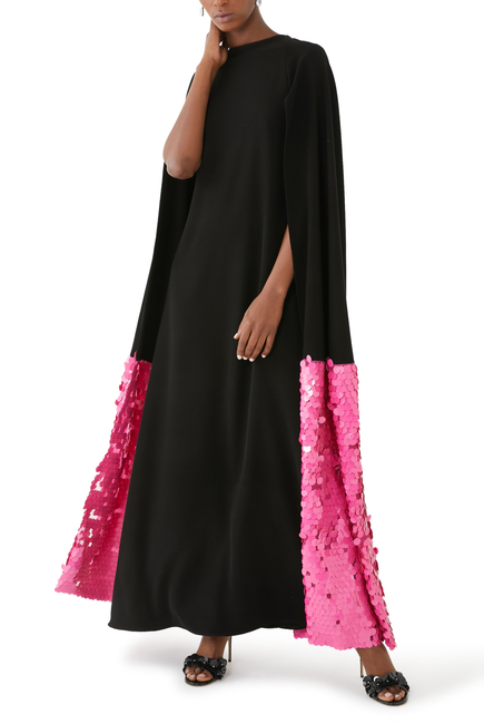 Rania Sequin Trim Gown