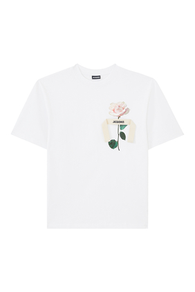Le Rose Printed Cotton T-Shirt
