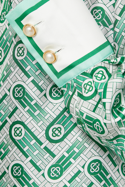 Ping Pong Monogram Silk Dress – Casablanca Paris