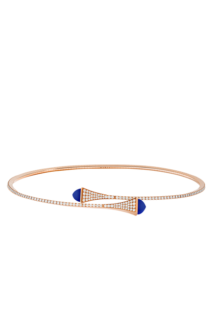 Cleo Choker, 18k Rose Gold, Lapis Lazuli & Diamonds