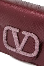 Valentino Garavani V Logo Middle East Exclusive Plaque Chain Linked Clutch Bag