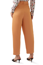 Pleat Front Tapered Pants
