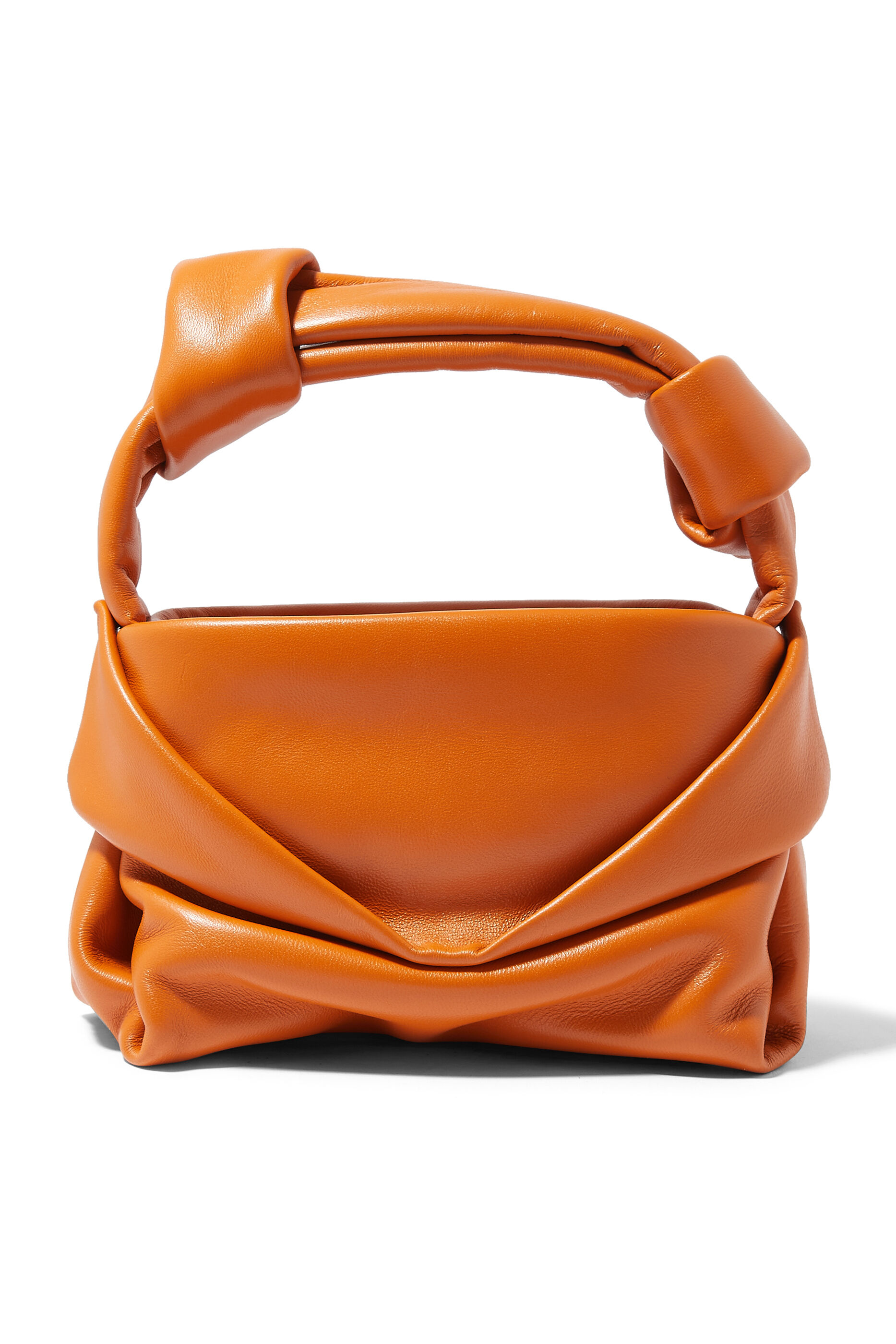 Orange discount leather handbag