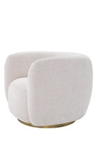 Roxy Lyssa Off-White Swivel Chair