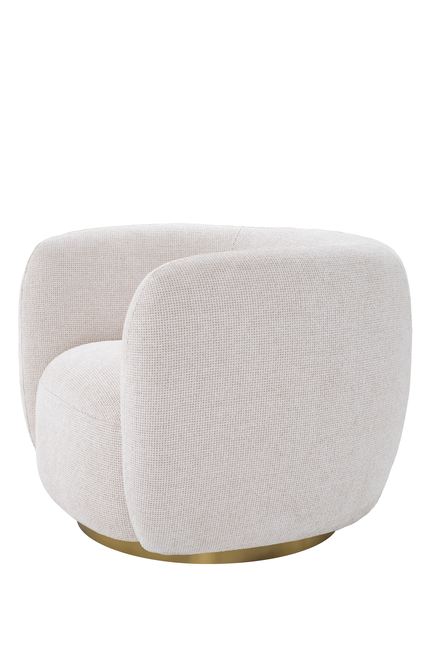 Roxy Lyssa Off-White Swivel Chair