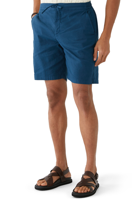 Sergio Stretch Linen-Cotton Blend Shorts