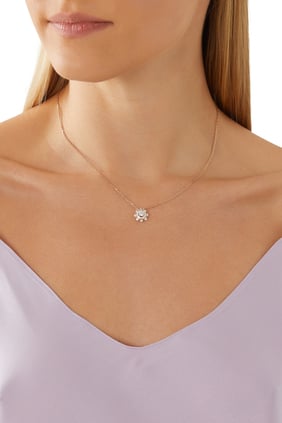 Tip-Top White Agate Diamond Pendant Necklace