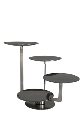 Stainless Steel Rotating Stand With 4 Rounded Plates