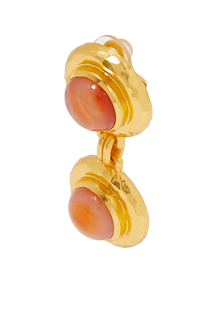 Kailani Orange Agate Drop Earrings