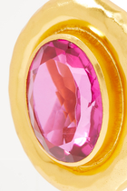 Paros 24K Gold-Plated Pink Quartz Stud Earrings