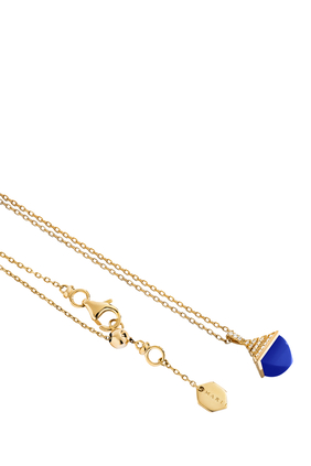 Cleo Mini Rev Drop Necklace, 18k Yellow Gold & Diamonds